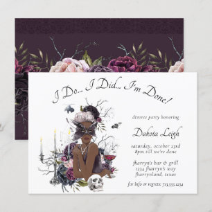 The Vampiress   Moody Gothic Glam Divorce Party Invitation