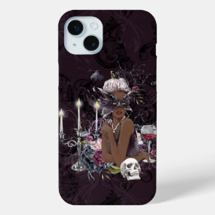 The Vampiress   Moody Gothic Vampy Glam Dark Skin iPhone 15 Mini Case
