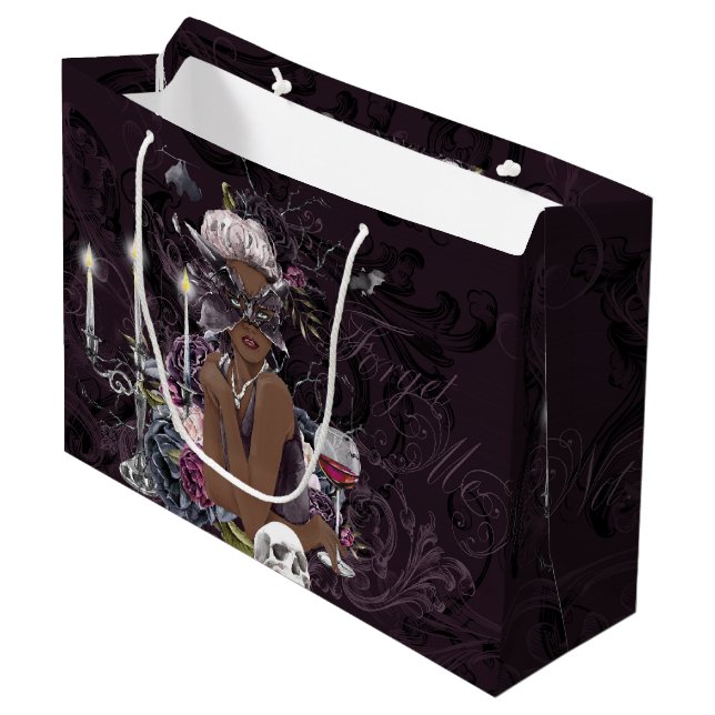 The Vampiress | Moody Gothic Vampy Glam Dark Skin Large Gift Bag (Front Angled)