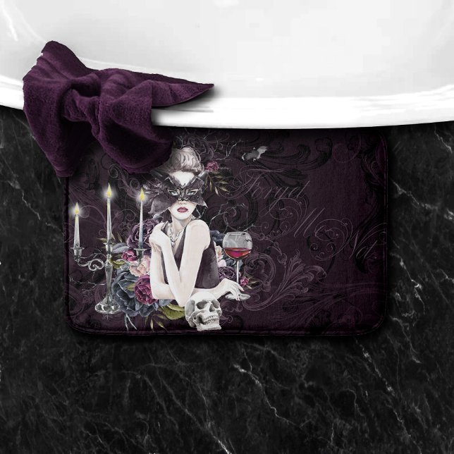The Vampiress | Moody Gothic Vampy Glam Pale Skin Bath Mat (Creator Uploaded)