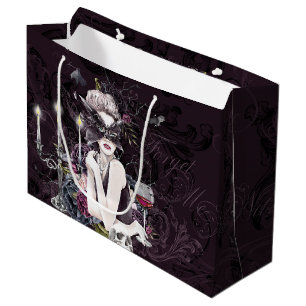 The Vampiress   Moody Gothic Vampy Glam Pale Skin Large Gift Bag
