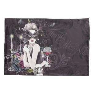 The Vampiress   Moody Gothic Vampy Glam Pale Skin Pillowcase