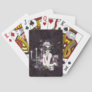 The Vampiress   Moody Gothic Vampy Glam Pale Skin Playing Cards