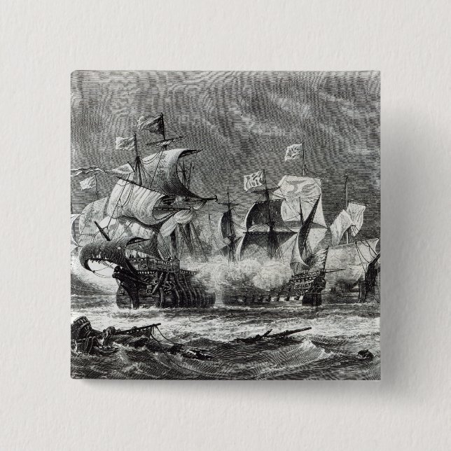 The Vanguard, under Sir William Winter 15 Cm Square Badge (Front)