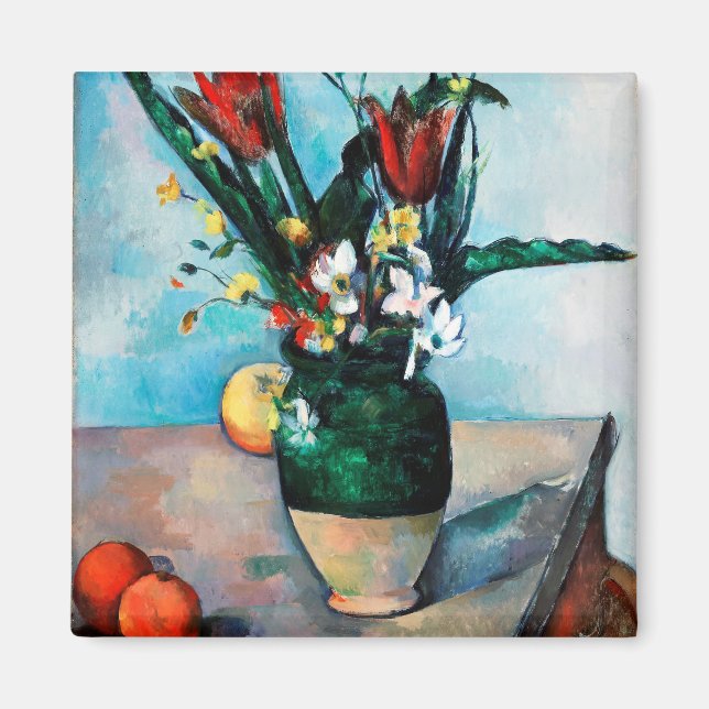 The Vase of Tulips, Paul Cezanne Magnet (Front)