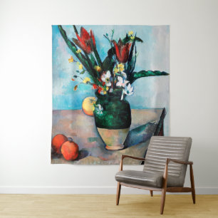 The Vase of Tulips, Paul Cezanne Tapestry