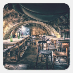 The Vaulted Wine Celler Bar Square Sticker