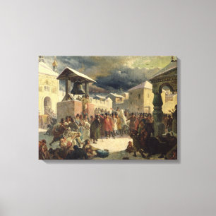 The Veche in the Republic of Novgorod, 1861 Canvas Print