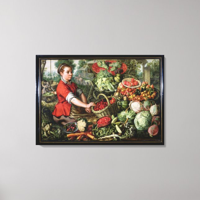 The Vegetable Seller Canvas Print (Front)