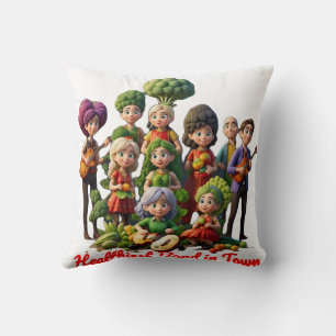 The Veggies - The Healthiest Band In Town Cushion