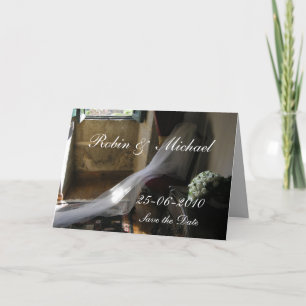 The veil and the  bouquet -customised announcement