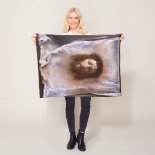 The Veil of Veronica by Domenico Fetti Fleece Blanket