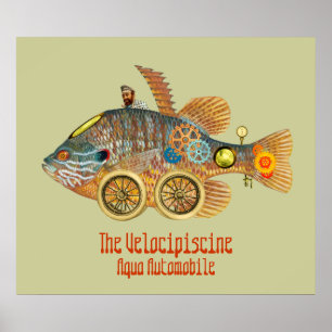 The Velocipiscine ~ Aqua Automobile Poster