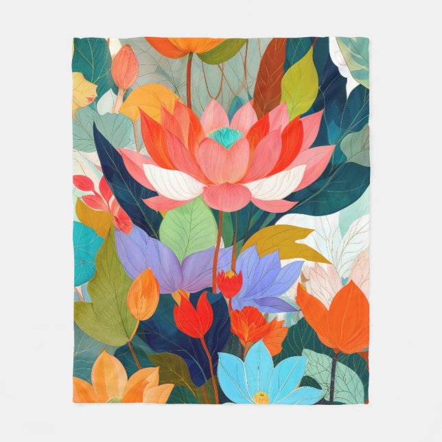 The Velvet Garden Fleece Blanket (Front)