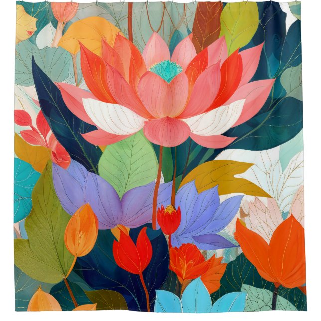 The Velvet Garden Shower Curtain (Front)