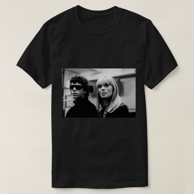 The Velvet Underground - Nico and Lou Reed Postcar T-Shirt (Design Front)