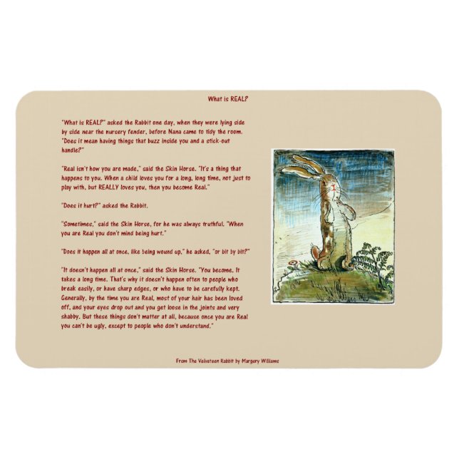 The Velveteen Rabbit - What is Real? Magnet (Horizontal)