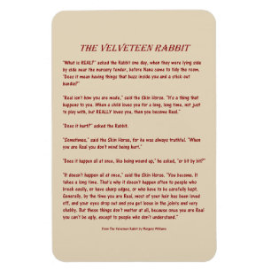 The Velveteen Rabbit - What is Real? Magnet