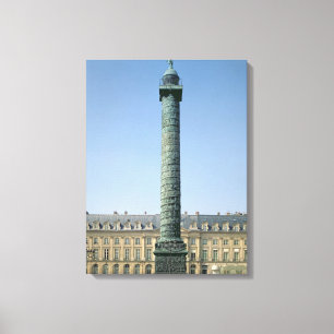 The Vendome Column, with bas-reliefs recording Nap Canvas Print