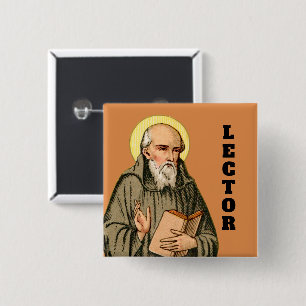 The Venerable Bede Preaching (P 008) 15 Cm Square Badge