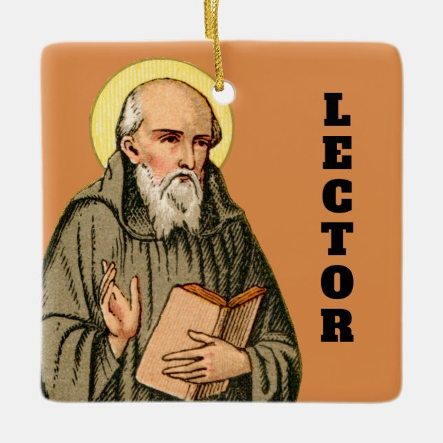 The Venerable Bede Preaching (P 008) Ceramic Ornament (Front)