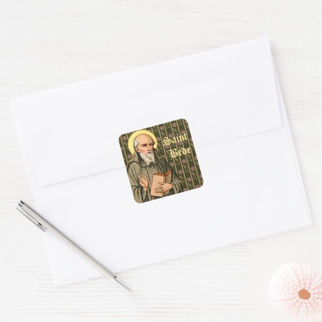 The Venerable Bede Preaching (P 008) Generic Square Sticker (Envelope)