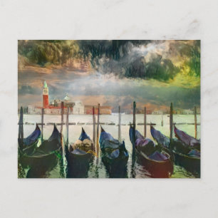 The Venetian Canal Painting Postcard
