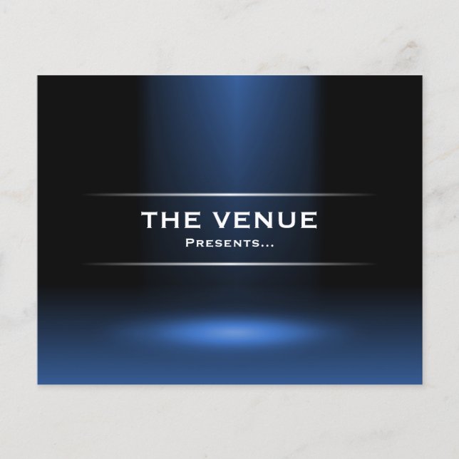 The Venue Presents - Blue Flyer (Front)