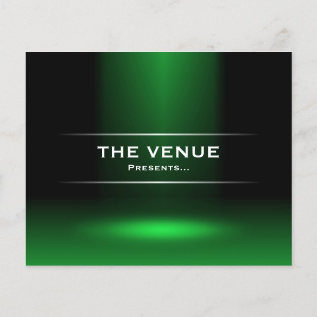 The Venue Presents - Green Flyer (Front)