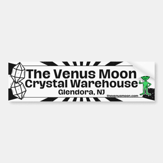 The Venus Moon Crystal Warehouse Bumper Sticker (Front)