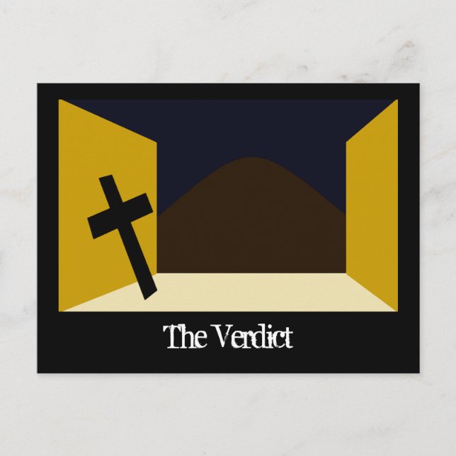 The Verdict Postcard (Front)