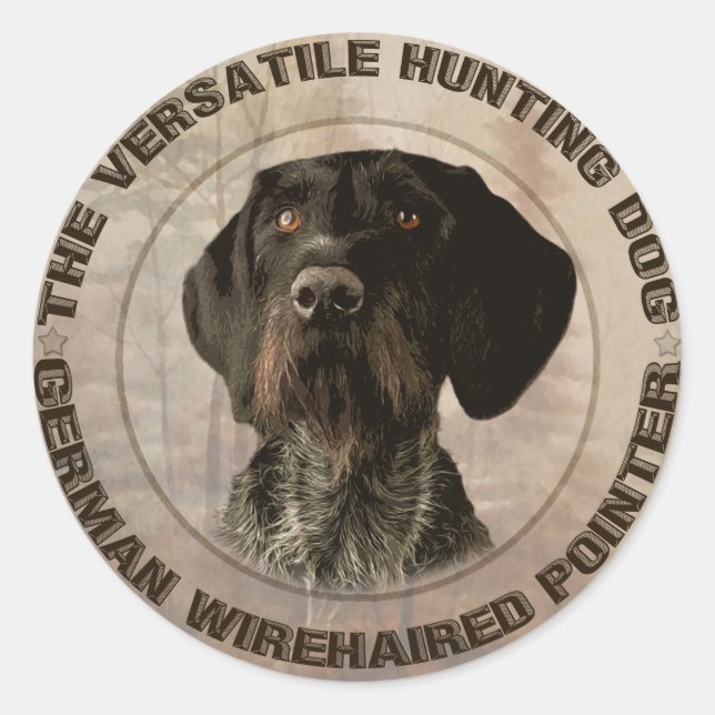 The Versatile Hunting Dog  Car Magnet Classic Round Sticker (Front)
