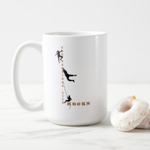 The Vertical Life - Rock Climbing Design Coffee Mug