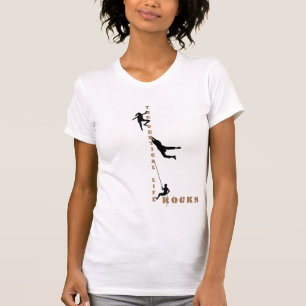 The Vertical Life - Rock Climbing Design T-Shirt