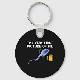 The Very First Cture Of Me Funny Sperm Holding Bee Key Ring