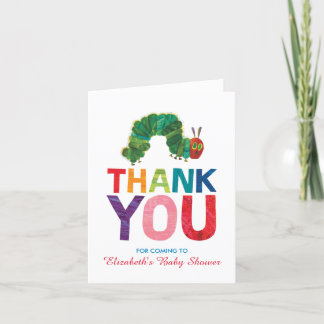 The Very Hungry Caterpillar Baby Shower Thank You Card