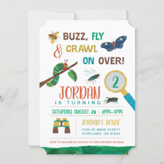 The Very Hungry Caterpillar | Bug Birthday Invitation