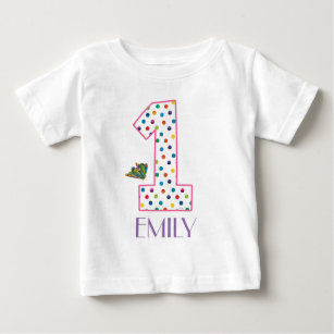 The Very Hungry Caterpillar Butterfly 1st Birthday Baby T-Shirt