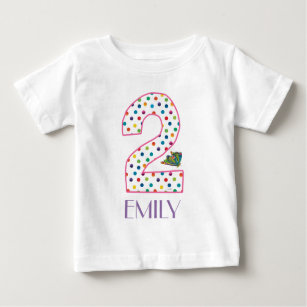 The Very Hungry Caterpillar Butterfly 2nd Birthday Baby T-Shirt