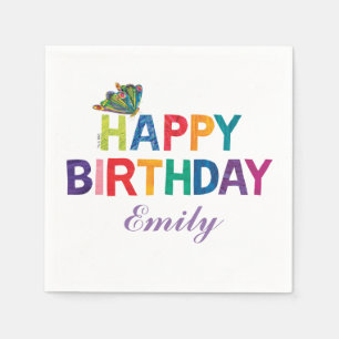 The Very Hungry Caterpillar Butterfly Birthday Napkin