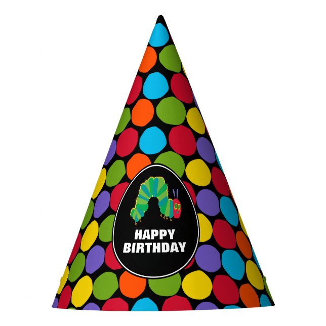 The Very Hungry Caterpillar Chalkboard Birthday Party Hat (Front)