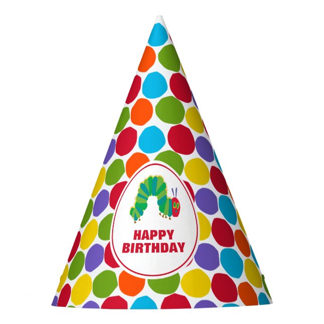 The Very Hungry Caterpillar Chalkboard Birthday Party Hat (Front)