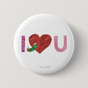 The Very Hungry Caterpillar   I Heart You 6 Cm Round Badge