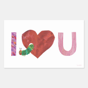 The Very Hungry Caterpillar   I Heart You Rectangular Sticker