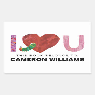 The Very Hungry Caterpillar   I Heart You Rectangular Sticker