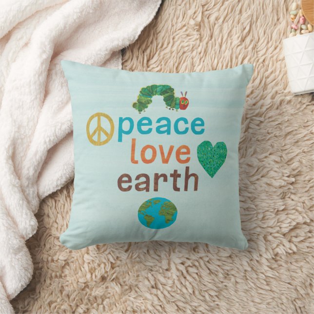 The Very Hungry Caterpillar Peace Love Earth Cushion (Blanket)