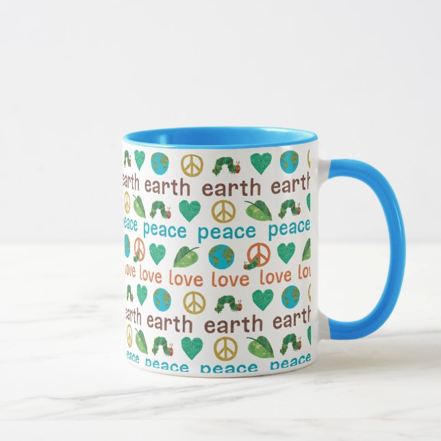 The Very Hungry Caterpillar Peace Love Earth Mug (Right)