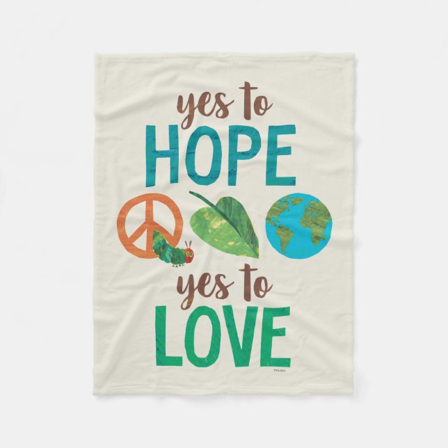 The Very Hungry Caterpillar Yes to Hope Fleece Blanket (Front)