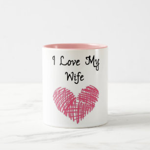THE VERY SPECIAL WIFE "I LOVE WIFE" Two-Tone COFFEE MUG