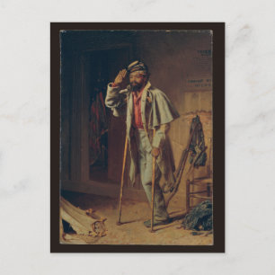 The Veteran, Wood - Civil War African American Postcard
